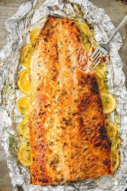 Salmón Al Horno En Papel De Aluminio