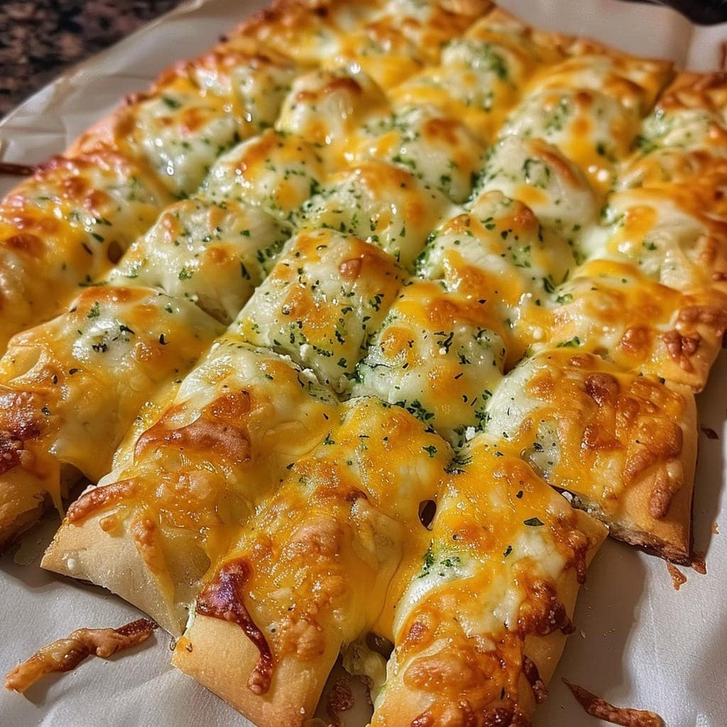 Palitos de pan con ajo y queso