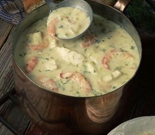 Bisque de mariscos con cangrejo y camarones