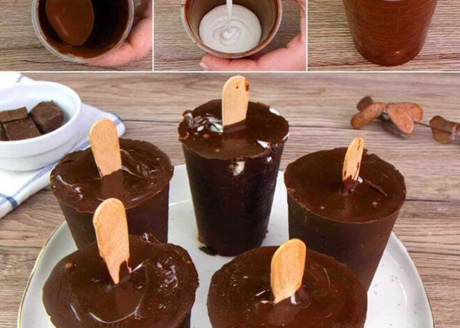 Helado de chocolate en palito, ¡mucho mejor que el de la tienda!