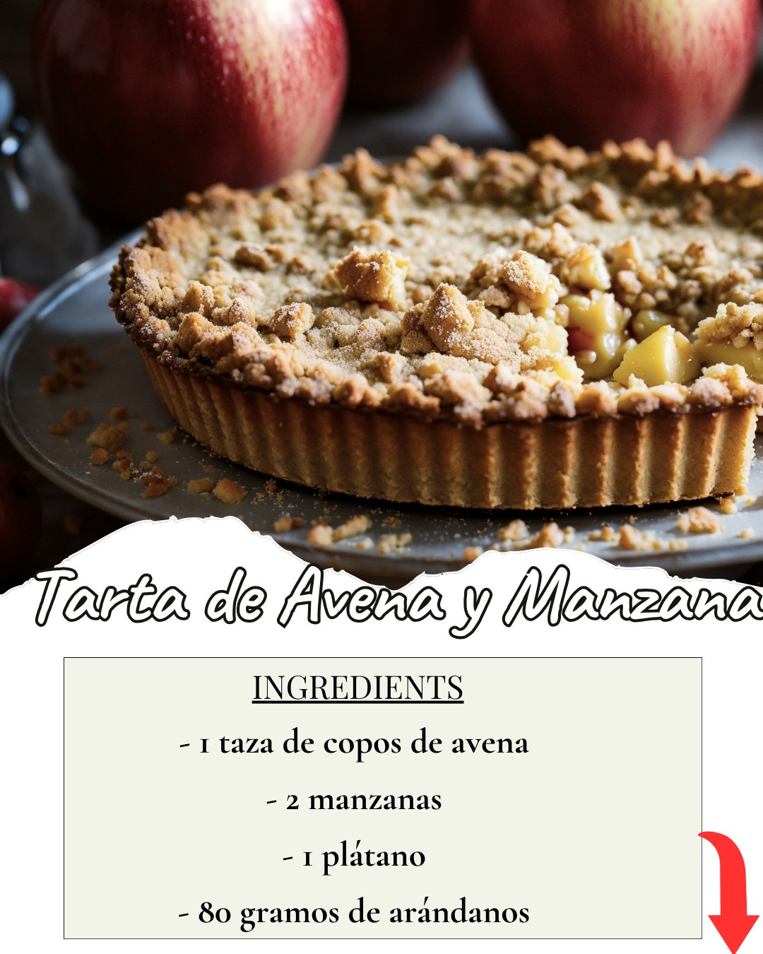 Tarta de Avena y Manzana 