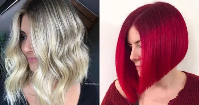 39 elegantes cortes de pelo Bob en ángulo