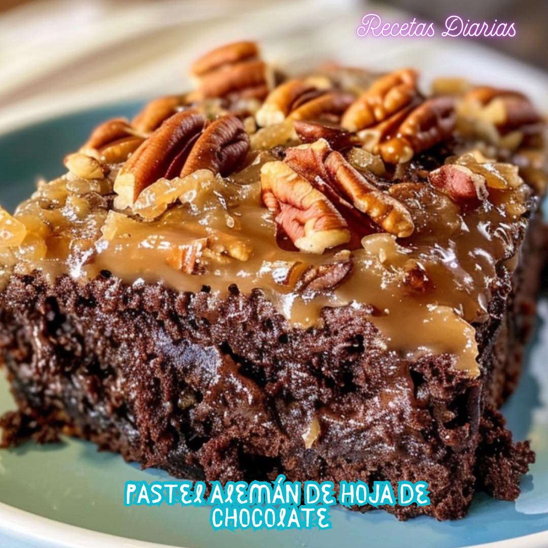 Pastel alemán de hoja de chocolate  