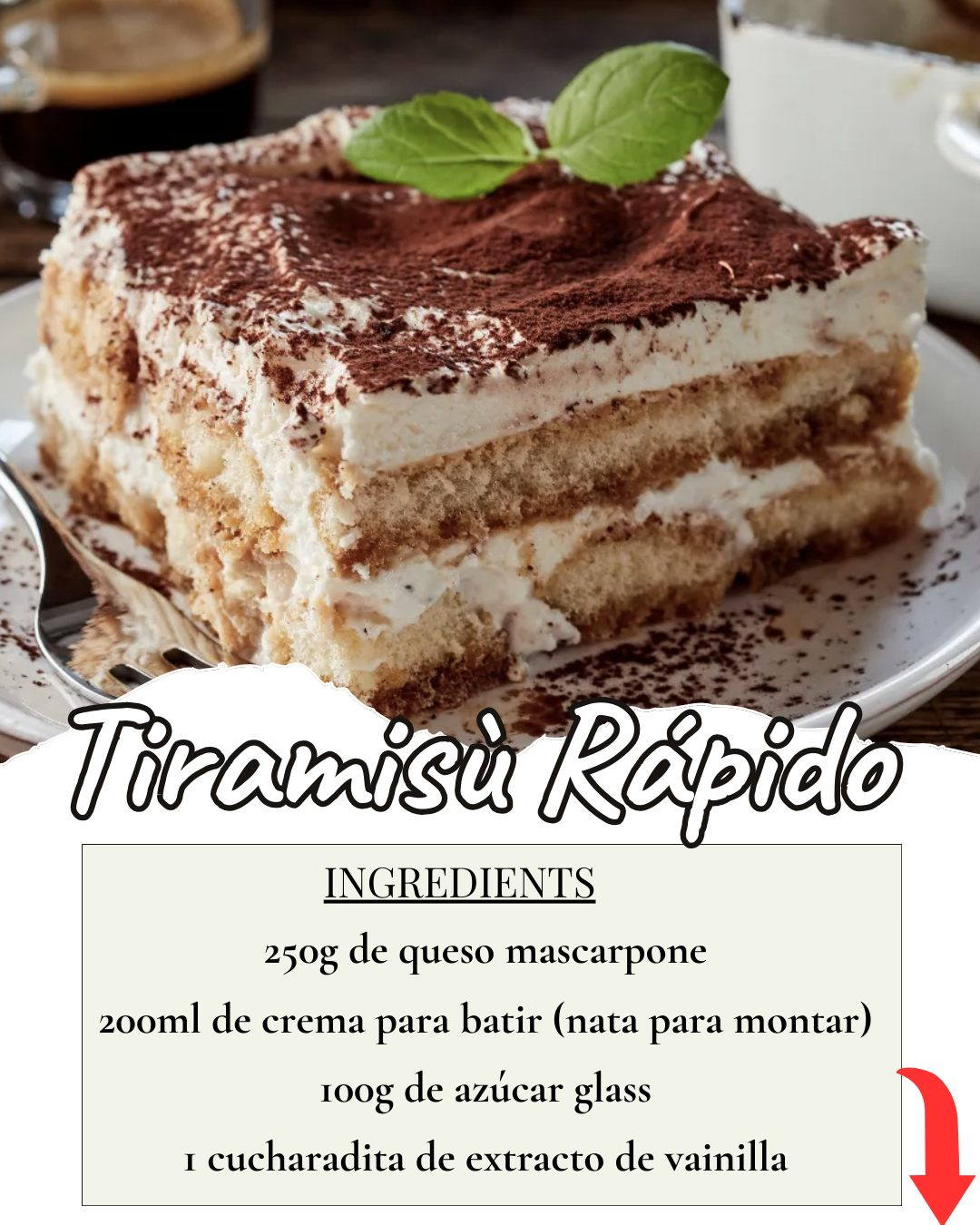 Receta de Tiramisù Rápido