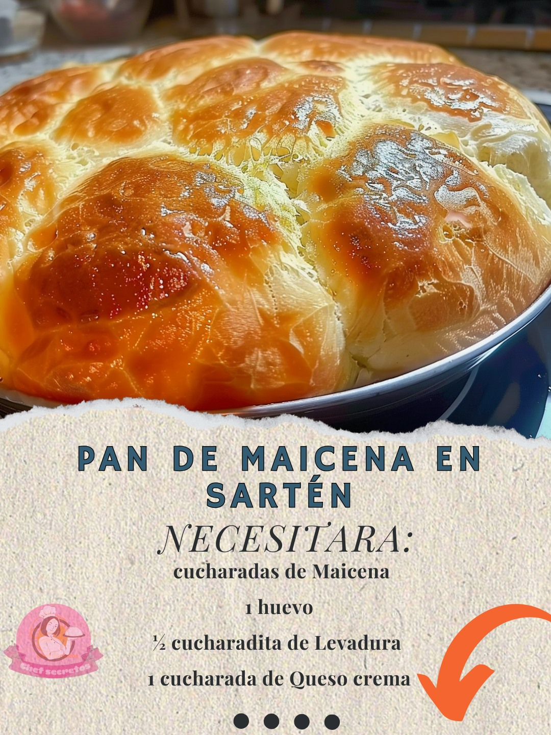 Pan de Maicena en Sartén