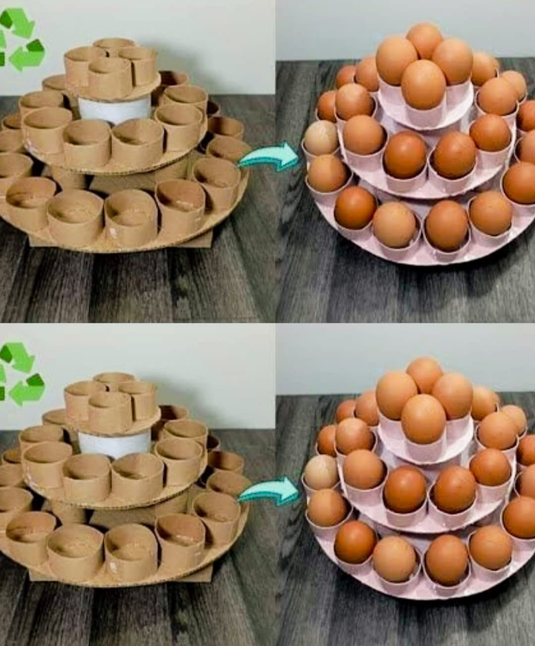 COMO HACER UNA HUEVERA Y UN PORTA HUEVOS CON ROLLOS DE PAPEL HIGIÉNICO