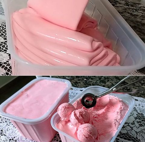 HELADO DE FRESA CASERO 