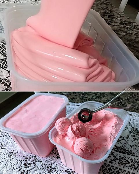 HELADO DE FRESA CASERO 