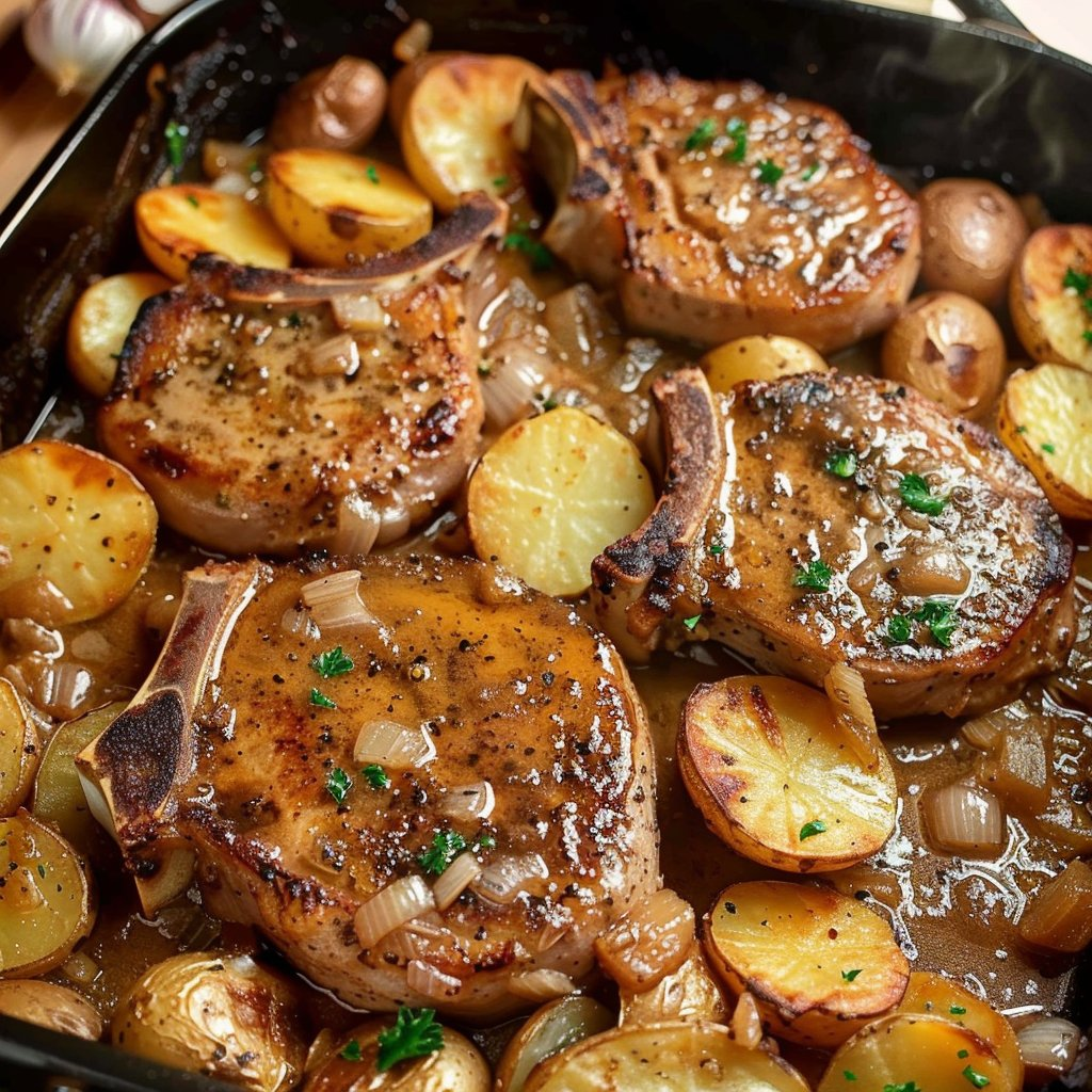 Chuletas de cerdo asadas