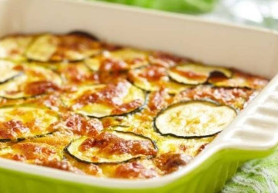 Gratinado de tomate y calabacín