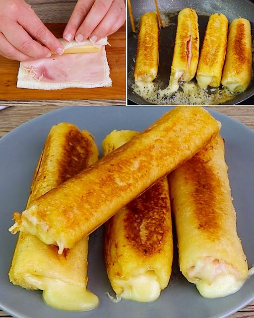 ROLLITOS DE JAMÓN Y QUESO CON PAN MOLDE