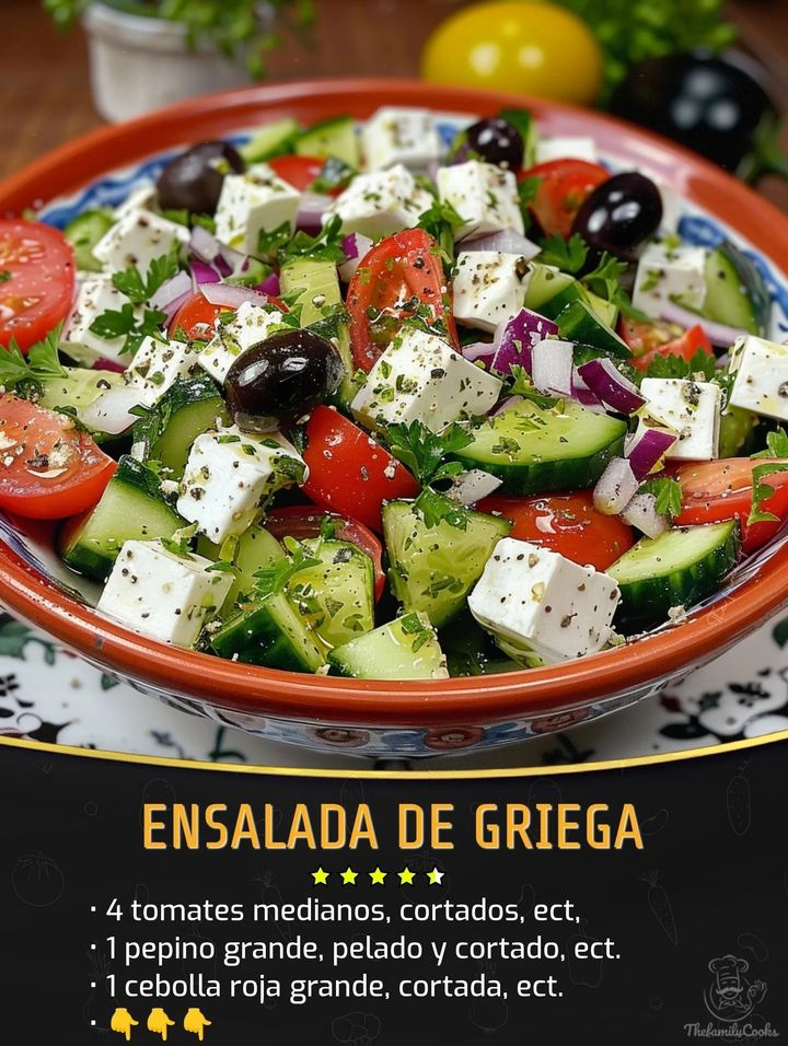 RECETA DE ENSALADA DE GRIEGA