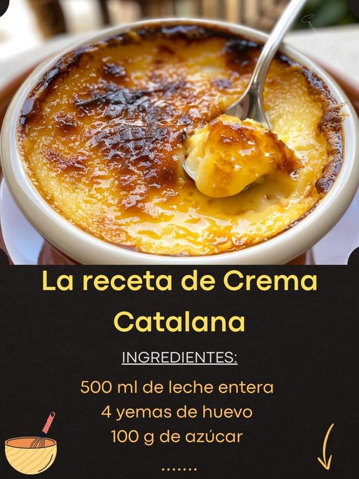 La receta de Crema Catalana,l