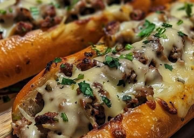 Pan de ajo Philly Cheesesteak