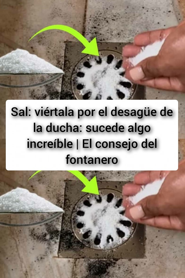 Sal: viértala por el desagüe de la ducha: sucede algo increíble | El consejo del fontanero