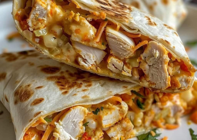 Wraps calientes de pollo y queso Air Fryer