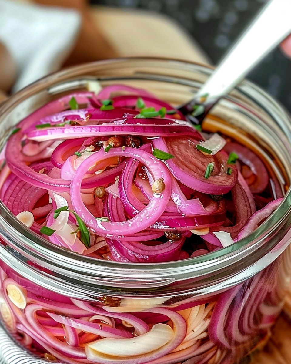 Cebollas rojas en escabeche