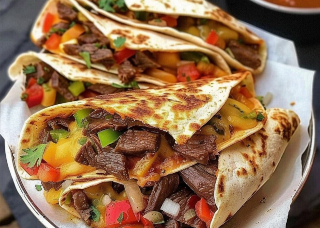 Quesadillas de bistec cargadas