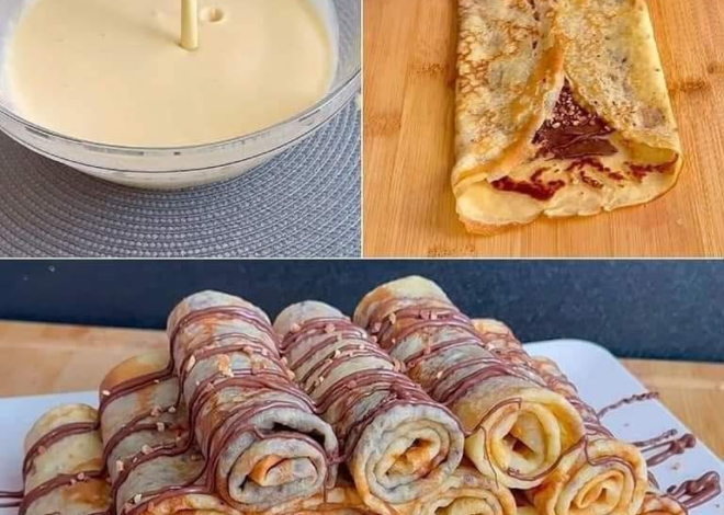 ROLLO DE CREPES CON NUTELLA