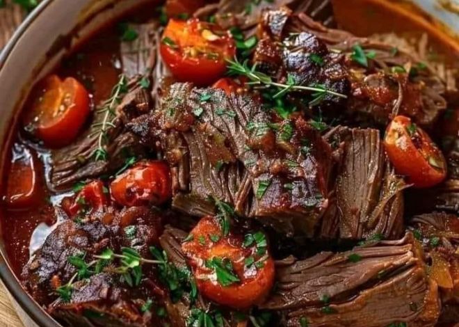 Receta de carne de res estofada con tomates