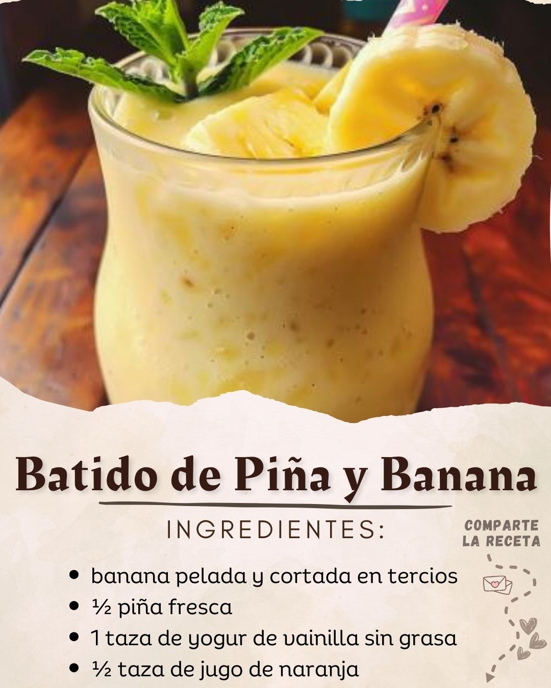  Batido de Piña y Banana 