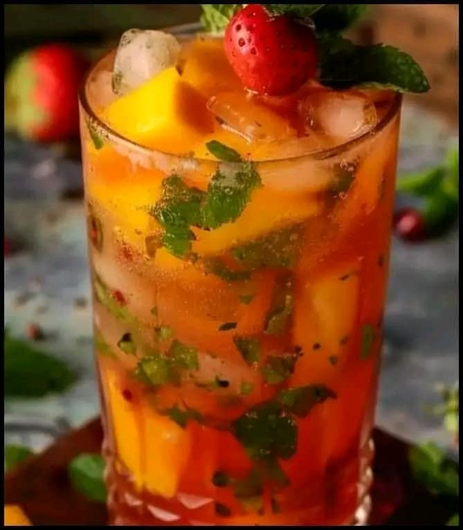 MOJITO DE FRESA Y MANGO.