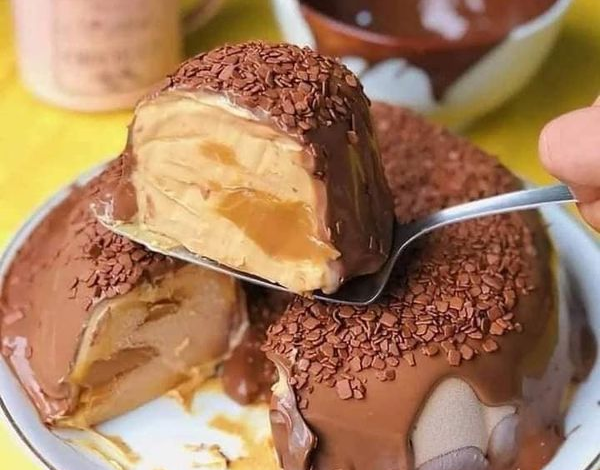 PUDÍN DE HELADO CON DULCE DE LECHE