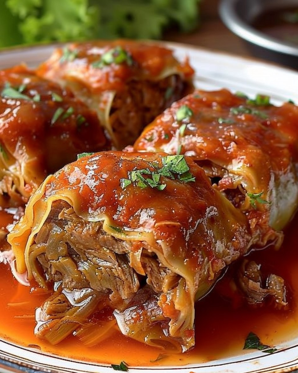 Rollitos de repollo con carne