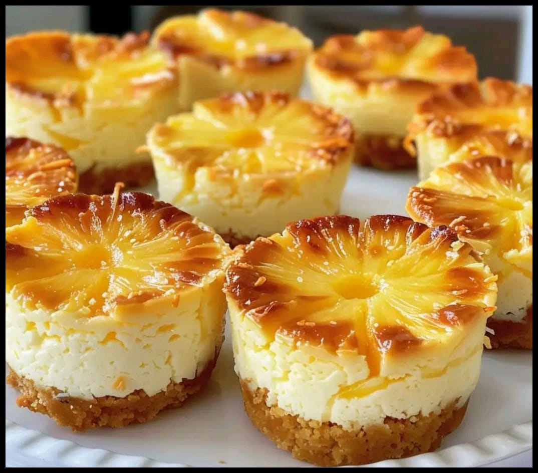 MINI CHEESECAKE DE PIÑA Y LECHE DE COCO