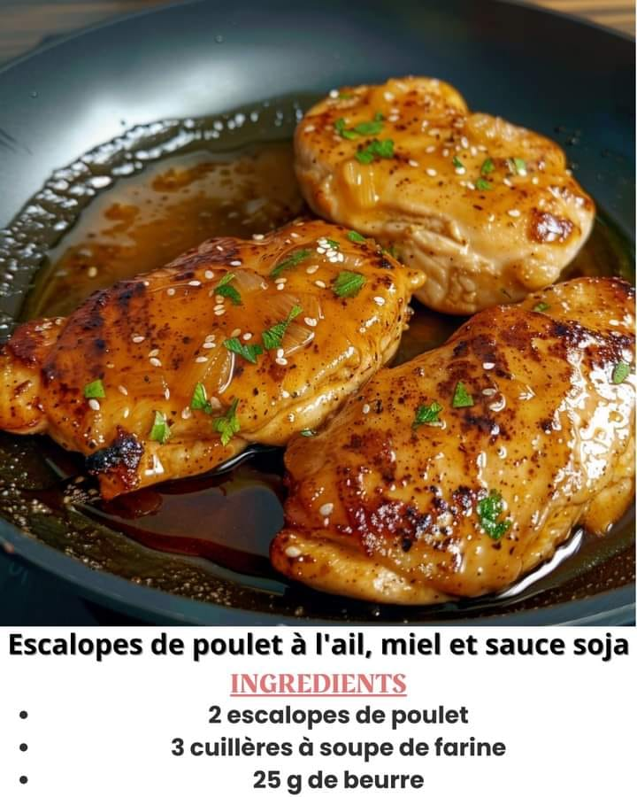 Chuletas de pollo con ajo, miel y salsa de soja