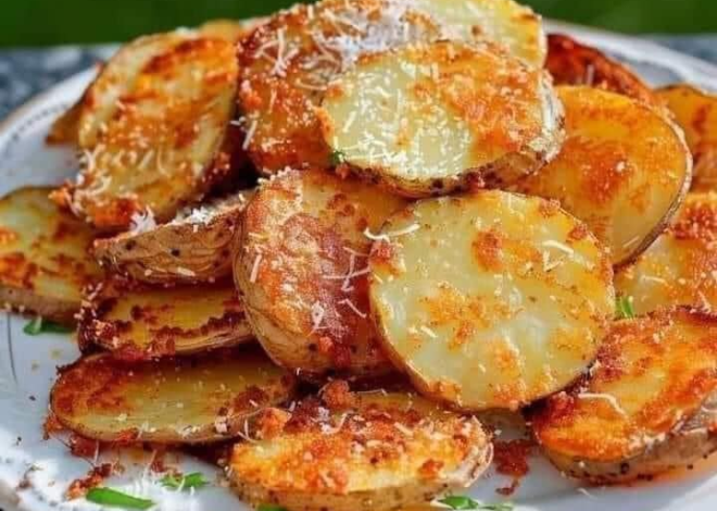 Patatas crujientes al parmesano