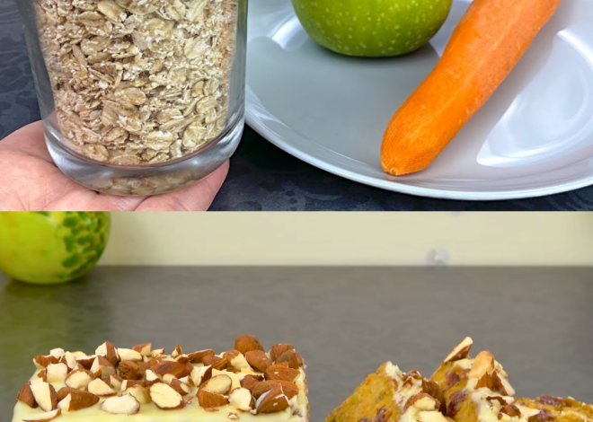 Pastel de zanahoria, manzana y avena sin azúcar