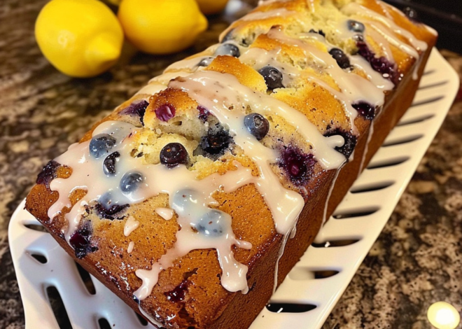 Pan de limón y arándanos