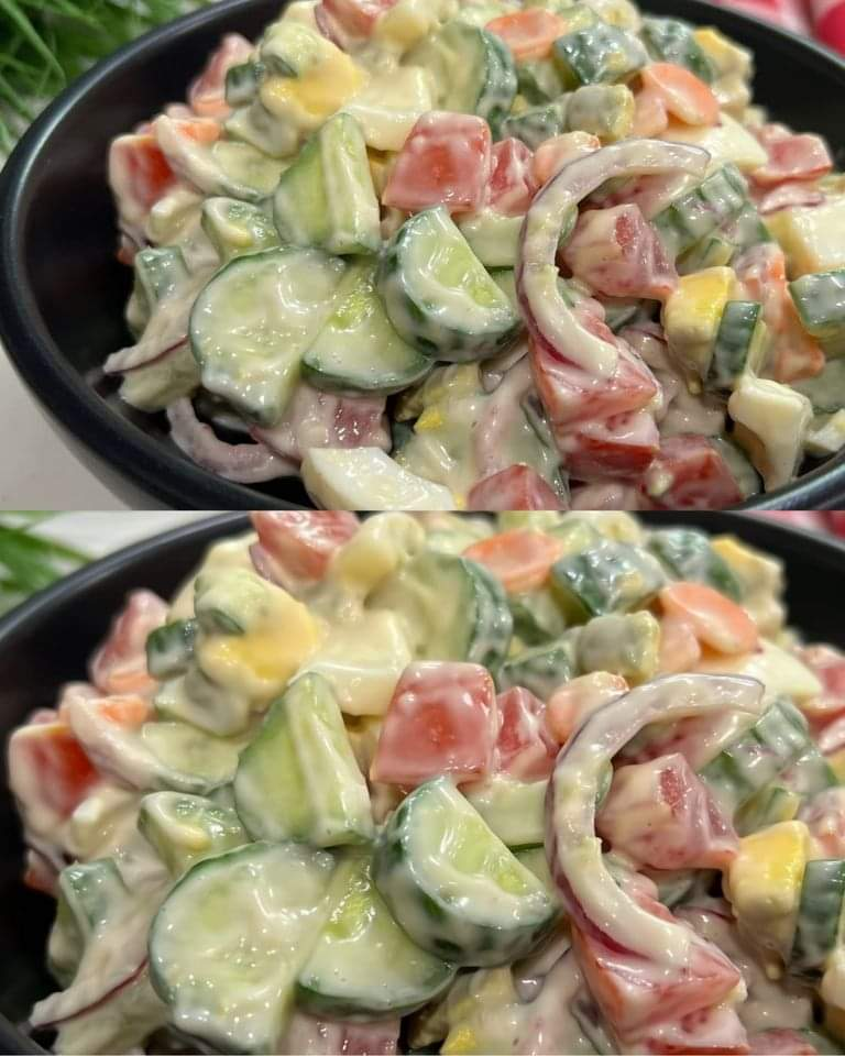 Receta de ensalada de pepino y miel y mayonesa