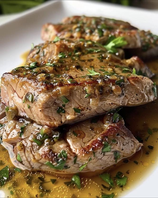 Filetes de Cerdo en Salsa de Cebolla 