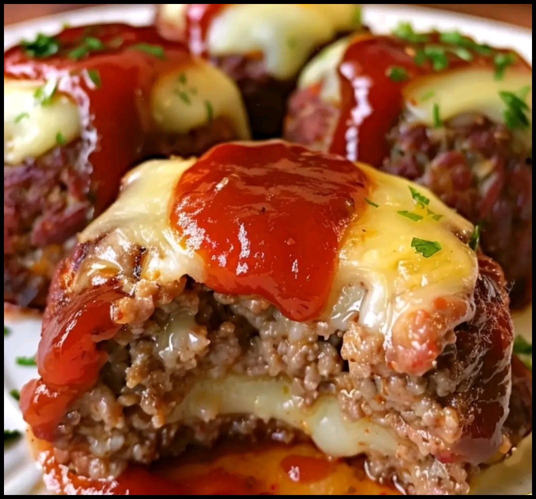 PASTEL DE CARNE RELLENA DE QUESO.