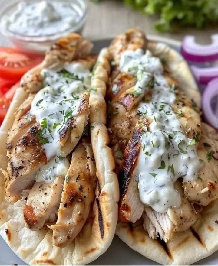 Recetas de gyros de pollo griegos