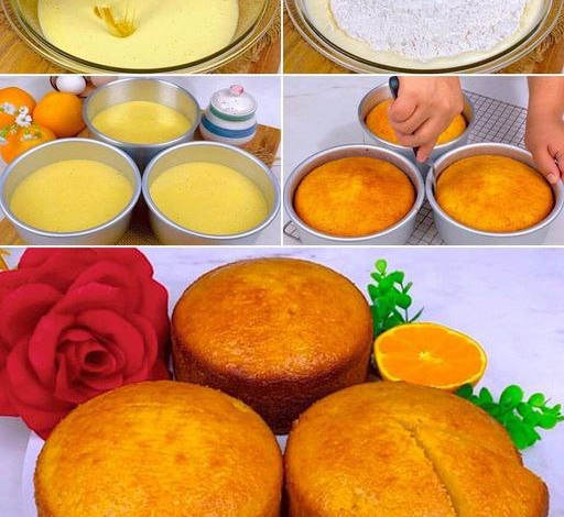 pastel de naranja