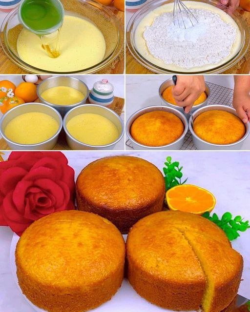 pastel de naranja