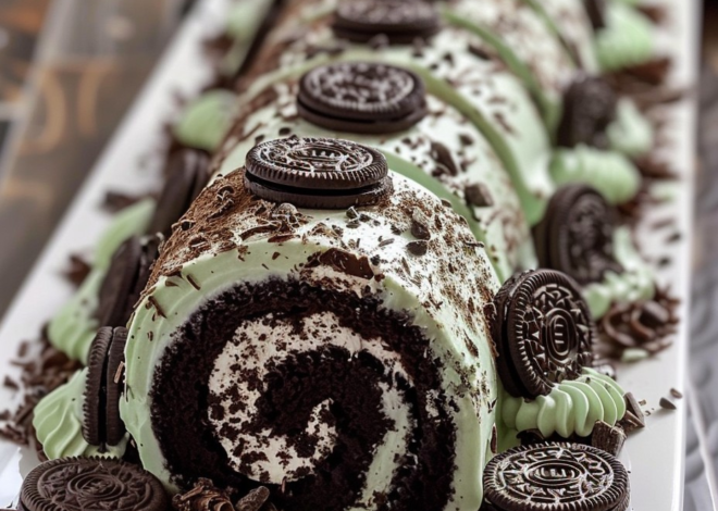 Llamando a Todos los Fans de Oreo: Rollo de Pastel de Chocolate con Menta