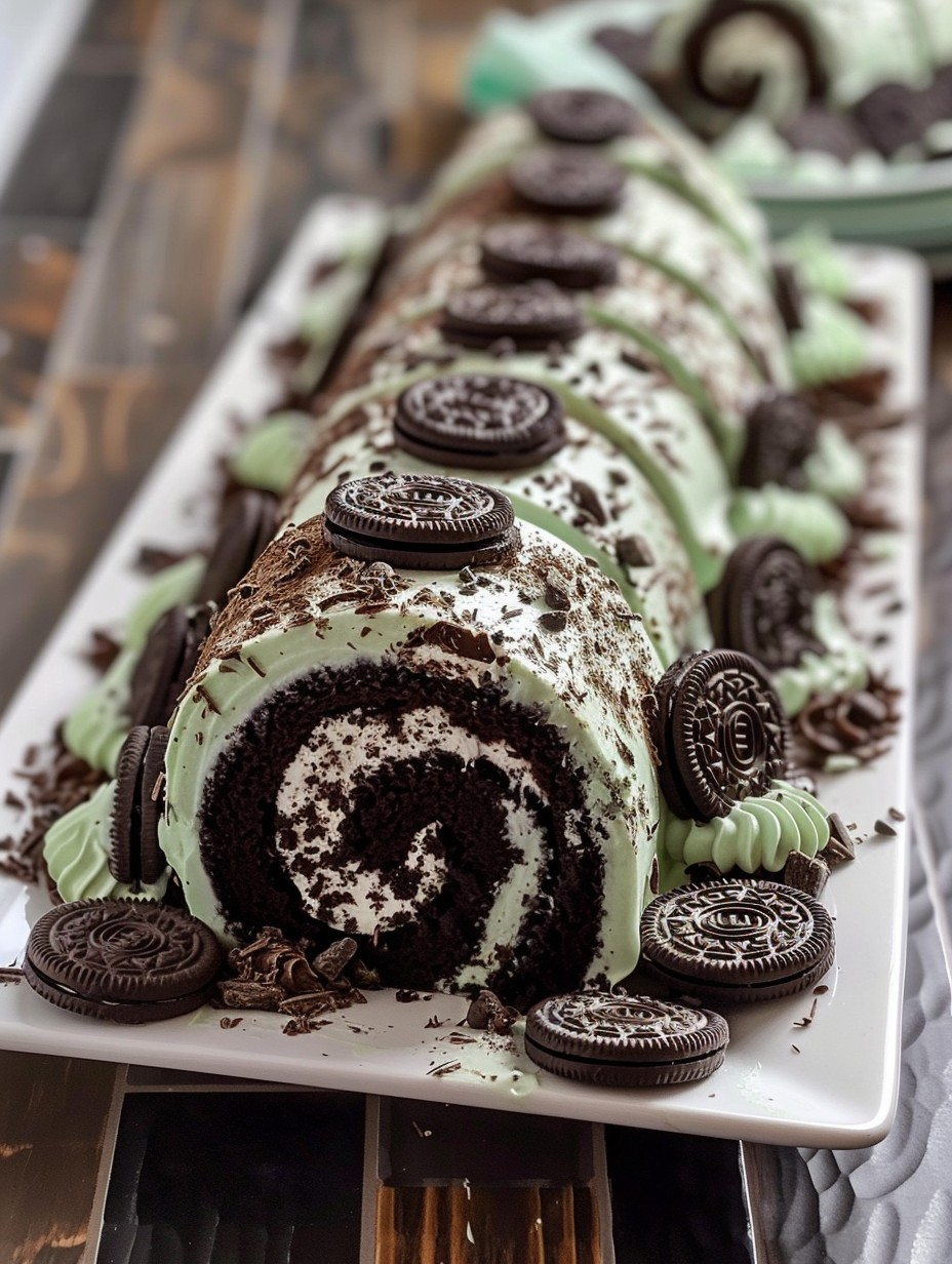 Llamando a Todos los Fans de Oreo: Rollo de Pastel de Chocolate con Menta