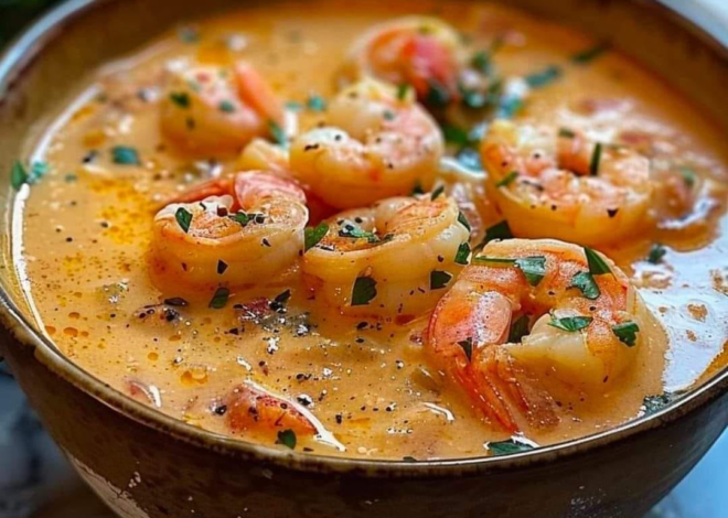 Bisque Cremoso De Mariscos De Cangrejo Y Camarones