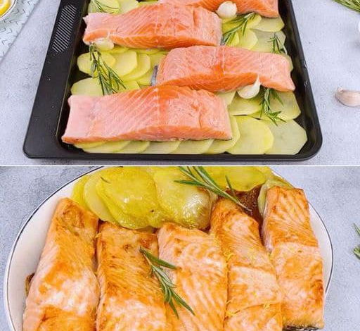 Lachs und Ofenkartoffeln: schnell und einfach