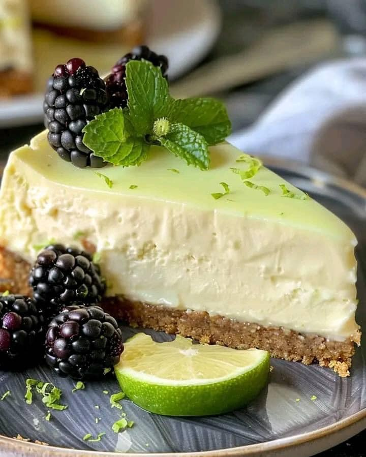 Cheesecake refrescante con mousse de lima