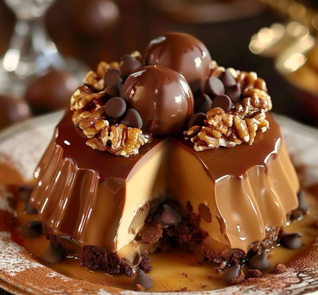 Flan de Ferrero Rocher