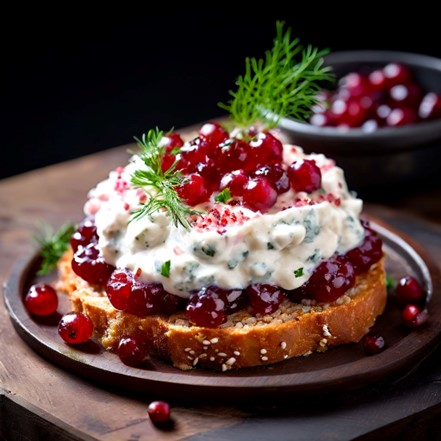 Canapés de Brie y Mermelada