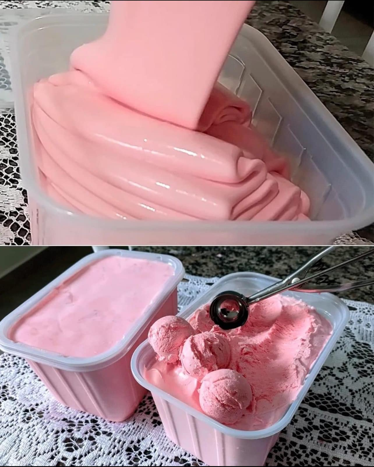 HELADO DE FRESA CASERO