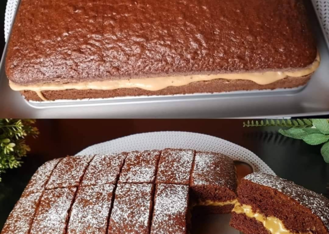 Pastel de café y chocolate con cobertura de crema de loto