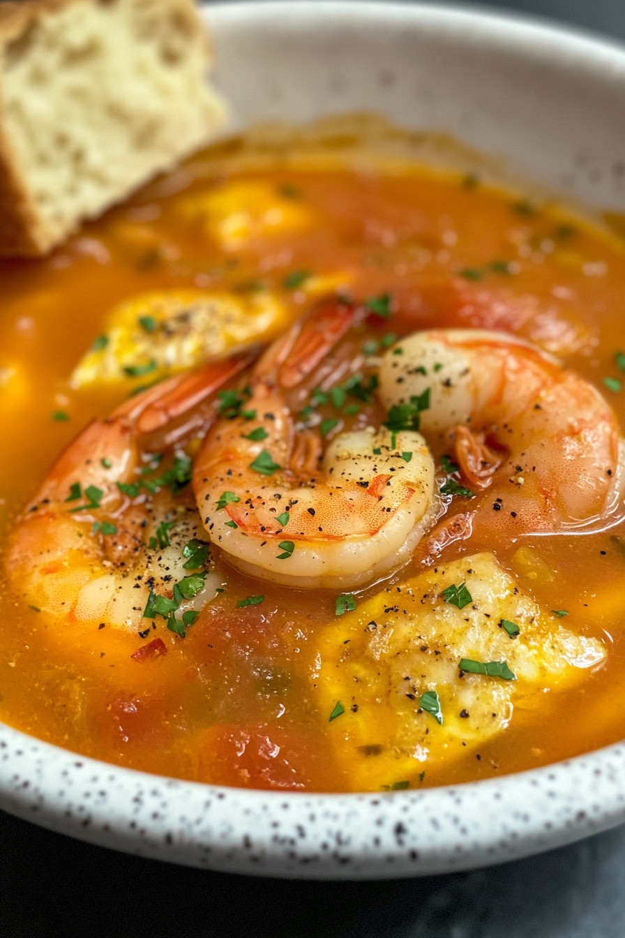 Bisque de Mariscos con Camarones y Pescado