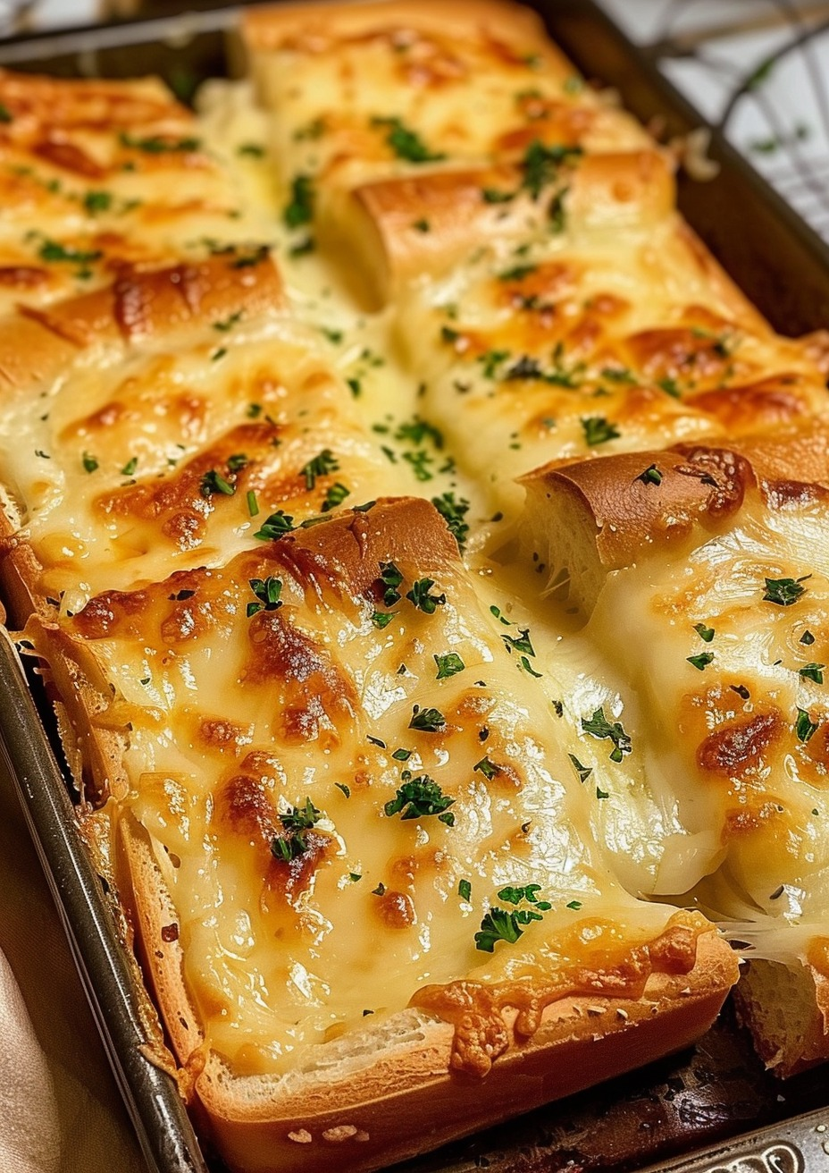 Pan de ajo con queso fácil